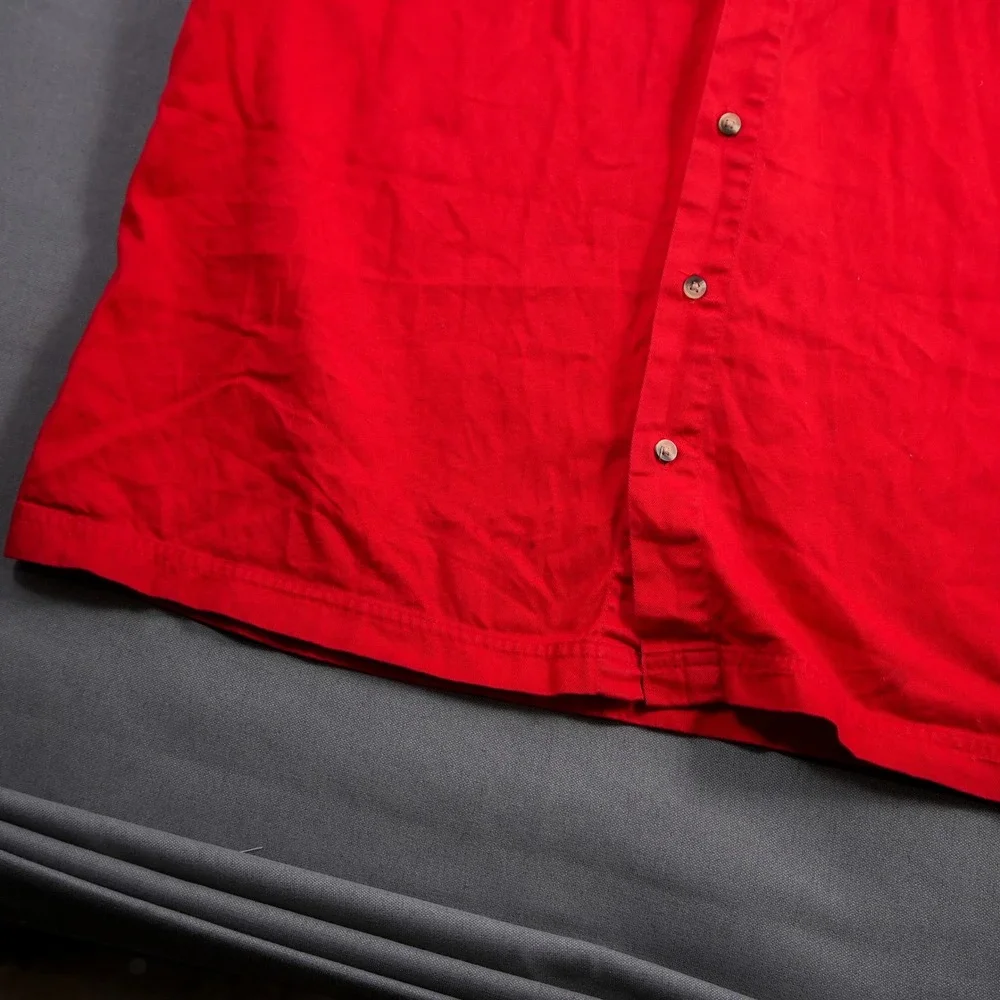 Retro Dale Jr Budweiser Pit Crew Racing Shirt XL Red Button Up Winners Circle - Picture 9 of 11